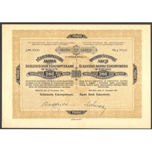 Śląski Bank Eskontowy w Bielsku- 25 x 280 mk 