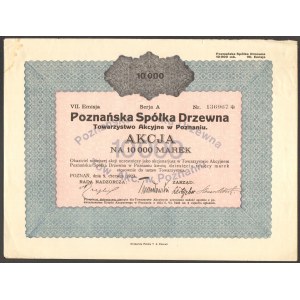 Poznańska Spółka Drzewna TA w Poznaniu - 10 000 mk 1923 - Em. 7 -