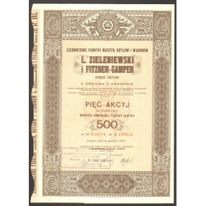 Zjednoczone Fabryki Maszyn Kotłów i Wagonów L. Zieleniewski i Fitzner-Gamper - 5 x 100 złotych 1938 -