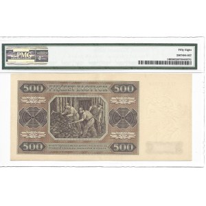 500 złotych 1948 - AF - rzadka seria - PMG 58