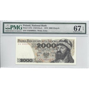 2000 złotych 1979 - AA - PMG 67 EPQ - 