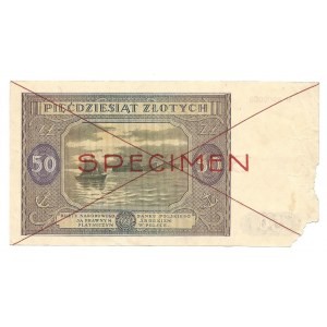 50 złotych 1946 - SPECIMEN - A8900000 / A1234567
