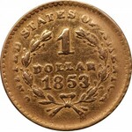 USA: 1 dolar 1853 - Falsyfikat - złoto 