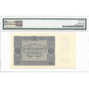 5 złotych 1940 - rzadka seria C - PMG 63
