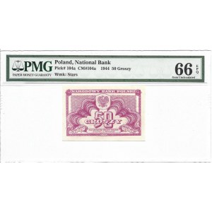 50 groszy 1944 - PMG 66 EPQ - najwyższa nota w PMG