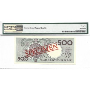 500 złotych 1990 - A - WZÓR / SPECIMEN - PMG 66 EPQ