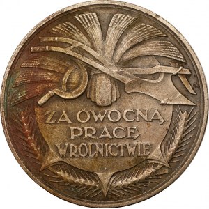 Medal nagrodowy Pomorskiej Izby Rolnictwa za owocna pracę - 1926