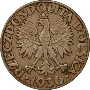 5 złotych 1936 - Żaglowiec -