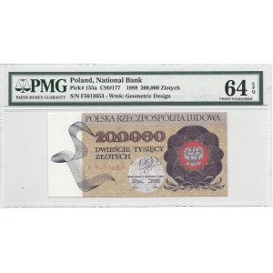 200 000 złotych 1989 - F - PMG 64 EPQ