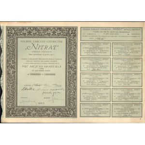 Polskie Zakłady Chemiczne NITRAT - 5 x 500 marek 1921 - Emisja I