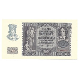 20 złotych 1940 - pierwsza seria A