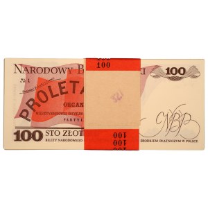 Paczka bankowa - 100 złotych 1988 - SU - 100 sztuk