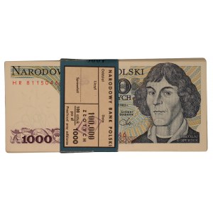 Paczka bankowa - 1000 złotych 1982 - HR - 100 sztuk