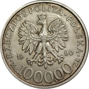 100 000 złotych 1990 Solidarność - typ B