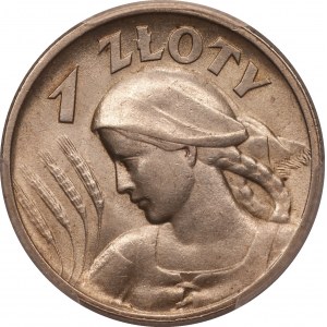 1 złoty 1925 - Kobieta i kłosy - Londyn - PCGS MS63