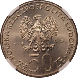 Jan III Sobieski - 50 złotych 1983 - NGC MS65