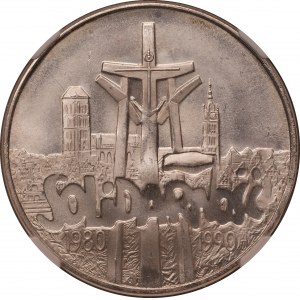 100 000 złotych 1990 - Solidarność - NGC MS64