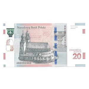1050 rocznica chrztu Polski - 20 złotych 2015 - niski numer seryjny AB 0000960