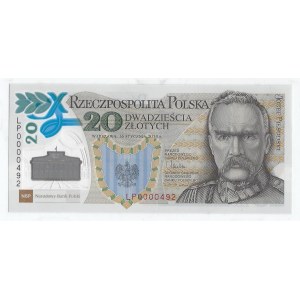 20 złotych 2014 - LP - GDA 67 EPQ niski numer seryjny 0000492