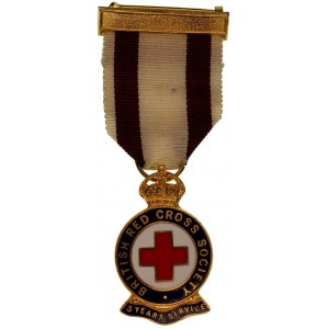Odznaka - Brytyjski Czerwony Krzyż - 3 lata służby - numerowana 49117