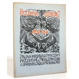 UMĚLECKÝ PRŮMYSL, 1923 [velmi pěkný výtisk] Monumentální malířské techniky, Zvěrokruhové mapy z druhé poloviny 17. století, Danzig Zdunowie, Kovové řemeslo, Zlatnictví, Moření dřeva, Polský grafický slovník Gdaňsk