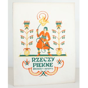 RZECZY PIĘKNE, 1925 [velmi pěkný výtisk] Sarkofág královny Cecílie Renaty ve sklepení wawelské katedrály, Architektonické práce K. Kaczorowského, Starý dům u farního kostela v Novém Sączi, Polský lidový a umělecký průmysl Nowy Sącz.