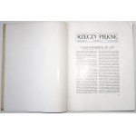 RZECZY PIĘKNE, 1930 [schönes Exemplar] S. Baranowski, der bedeutendste Drucker der letzten Epoche, Geschäftsausstellungen, Inneneinrichtung der Europäischen Konditorei in Krakau, entworfen von Czesław Wallis, Erziehung des künstlerischen Sinns