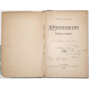 Grabowski B. [wpis autora], PROROKINI światłośćw ciemności, 1900