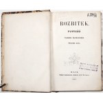 Kaczkowski Z., ROZBITEK, novel, Vilnius 1861, vol.3