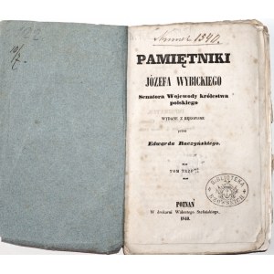 Wybicki J., PAMIĘTNIKI JÓZEFA WYBICKIEGO, 1840 t.3