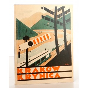 KRAKÓW - KRYNICA, 1936 [mapa] [Przewodnik turystyczno-kolejowy] stan bdb