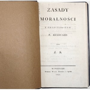Renouard P., PRINCIPI DI MORALITÀ, 1823 Poznań