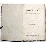 ROCZNIK TOWARZYSTWA NAUKOWEGO, 1826 [szachy, matematyka, Śląsk, rozbiór wodyGarycki B., Mieroszewski S., Chróściński W.,