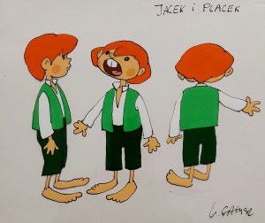 Jacek i Placek ukradli księżyc O dwóch takich co ukradli księżyc - rzuty postaci - celuloid proj. Leszek Gałysz [21x / ca 1984]