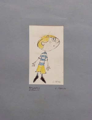 Pomysłowy Dobromir - projekt postaci - rysunek proj. Leszek Gałysz [ca 1972]