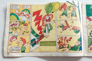 Oryginalna plansza komiksowa do komiksu Jacek i Placek proj. Leszek Gałysz [ca 1987]