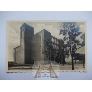 Zabrze, Hindenburg, St. Joseph's Church, circa 1930.