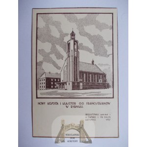 Rybnik, Church, Franciscans, design, brick, 1937