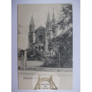 Katowice, Kattowitz, kościół ewangelicki, 1912