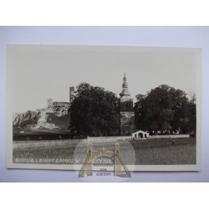 Olsztyn near Częstochowa, Castle and Church, photo, ca. 1930.