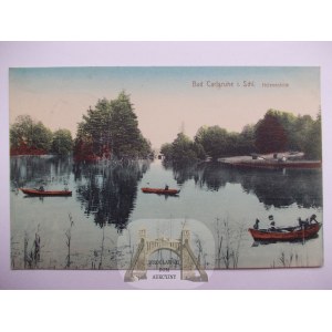 Peace, Carlsruhe, pond, boats, 1914