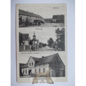 Błażejowice Dolne k. Prudnik, folwark, ulica, gospoda, ok. 1920