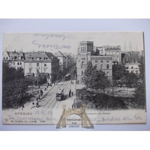 Wrocław, Breslau, Oławska Street, Odwach, published by Trenkler, 1903