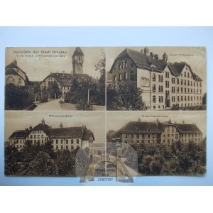 Wrocław, Breslau, Pracze Odrzańskie, Städtisches Krankenhaus, ca. 1925
