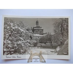 Trzebnica, Trebnitz, Klasztor zimą, ok. 1938