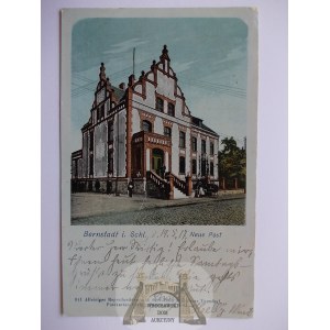 Bierutów, Bernstadt near Olesnica, New Post Office, 1903