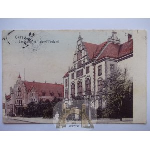 Olesnica, Oels, Postamt und Gericht, 1909