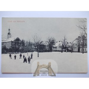 Olesnica Mala bei Olawa, Winter, Kinder, ca. 1910