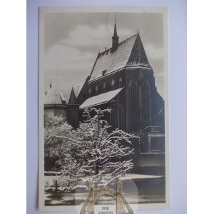 Ziębice, Munsterberg, St. Georgs-Kirche im Winter, 1925