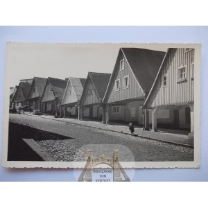 Chelmsko Slaskie, street, weavers' houses circa 1930.